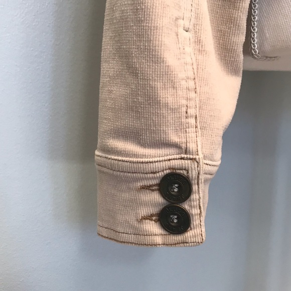 Plugg Corduroy Fitted Cream Jacket/ Blazer SZ L - Picture 5 of 12